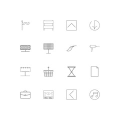 Industry linear thin icons set. Outlined simple vector icons