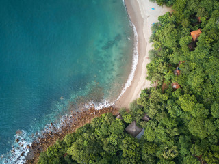 Aerial view of ocean beach