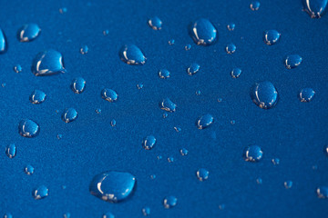 Wet blue metal surface