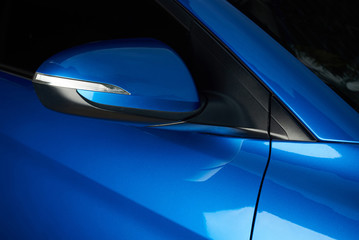 Back view of side car mirror