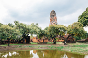 Fototapeta na wymiar Wat Phra Ram, ancient ruins in Ayutthaya, Thailand