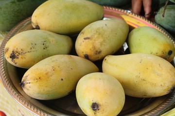 Ripe mango fruit delicious at street food