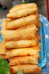 fried spring rolls traditional for appetizer food.