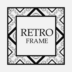 Retro ornamental frame