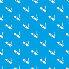 Cigar pattern vector seamless blue