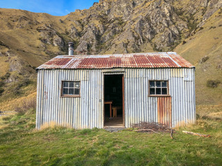 old corrugated iron hut