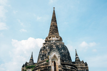 Obraz premium Wat Phra Si Sanphet, ancient ruins in Ayutthaya, Thailand