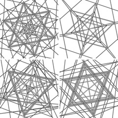 Abstract Star Construction Structure Vector 