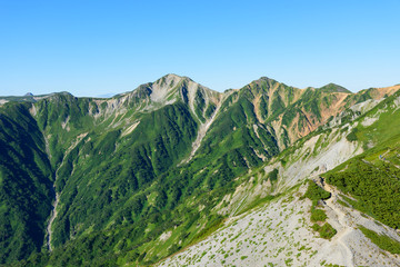 Fototapeta premium 北アルプス 裏銀座縦走ルート 鷲羽岳