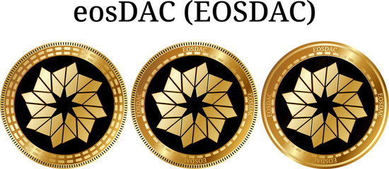 Set of physical golden coin eosDAC (EOSDAC)