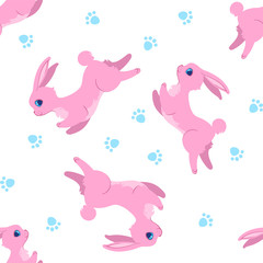 Bunny seamless pattern