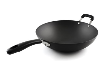 pan with handle isolated on white background with Clipping Path © kuarmungadd