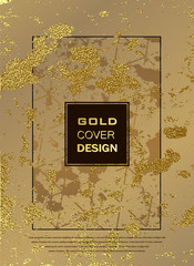 Abstract gold glitter geometric vector background. © zuckerman