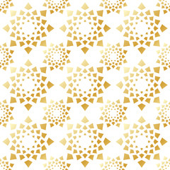 Geometric Arabic seamless pattern. Islamic texture. Golden muslim ornament background.