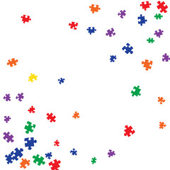 Confetti Background Pattern. Puzzle pieces and big ideas design, vector illustration graphic