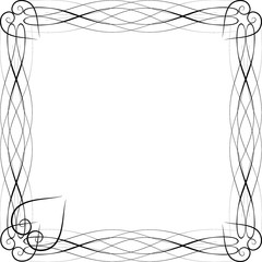 black pattern, frame with hearts