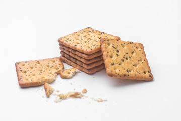 crackers white background