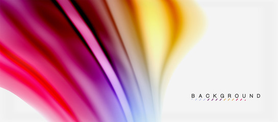 Blurred fluid colors background, abstract waves lines, vector illustration