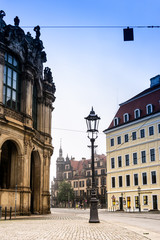 Fototapeta premium DRESDEN, GERMANY - July 23, 2017: Baroque building Zwinger in Dresden, Germany