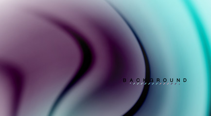 Swirl fluid flowing colors motion effect, holographic abstract background