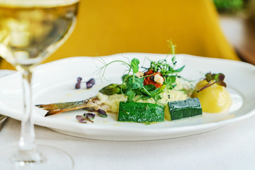 dinner in the restaurant