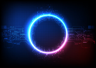 Blue Pink Light Circuit Technology Vector