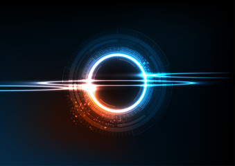 Orange Blue Digital Technology Template