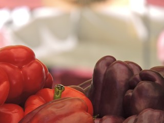 Bell pepper on a market