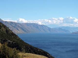 View on Lake Wanaka and the mountains, New Zealand
