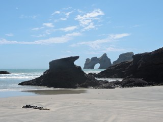 Rock formations at the beach, New Zealand