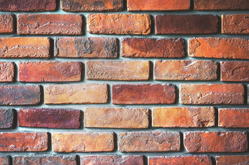 abstract red brick wall pattern background concrete texture.