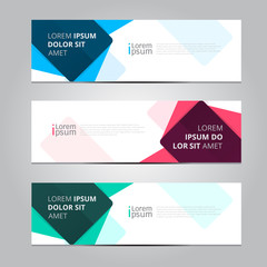 Vector abstract geometric design banner web template.