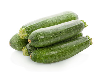 Fresh zucchini isolated on white