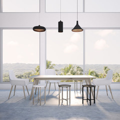 Tropic view dining room interior