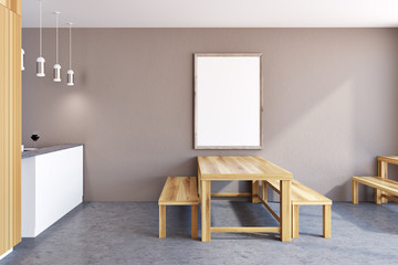 Rustic kitchen interior, frame poster