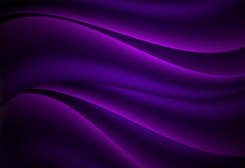 Purple abstract curve and wavy vector background