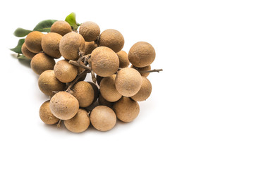 longan on white background
