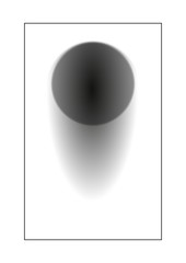 Abstract black sphere with shadow - Vector