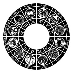 Star signs zodiac horoscope astrology icon set
