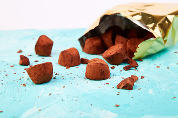 Chocolate Candy truffles fall out