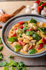 Curry chicken vegetable fresh food