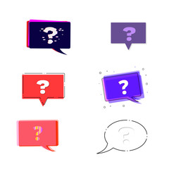 Set of Question marks. Vector illustration.