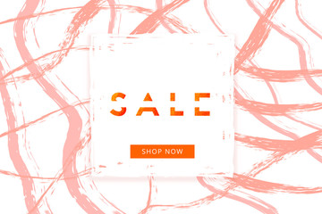 Sale banner. Vector illustration.