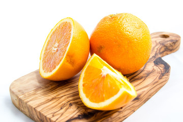 yellow oranges on white background