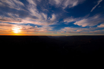 グランドキャニオンの夕日