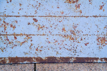 Old corrosed rusty blue metallic surface texture