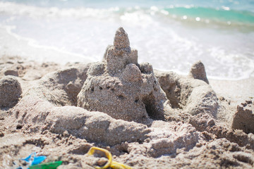 Fototapeta na wymiar sand castle