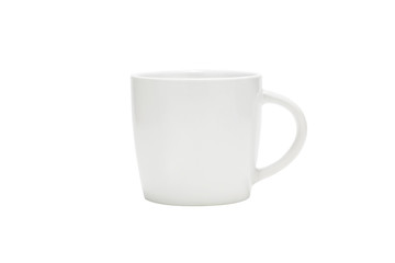 white mug on white background