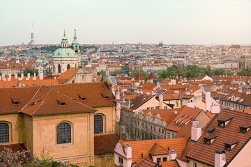 Fototapeta premium Prague, Czech Republic - April 24, 2018: Prague is the capital of the Czech Republic, the European state. Historical sights. Artistic style post processed photo.