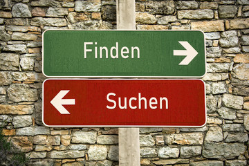 Obraz premium Schild 316 - Finden